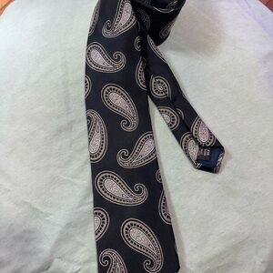 Michael Kors Black Paisley Tie